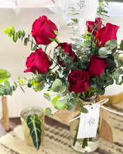 Load image into Gallery viewer, Flower Jar To You (Red Roses Eucalyptus Jar Design)