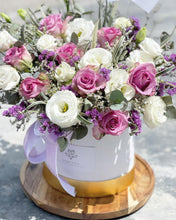 Load image into Gallery viewer, Flower Box To You (Fluffy Eustoma Lavender Roses Design)