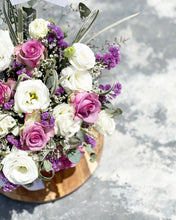 Load image into Gallery viewer, Flower Box To You (Fluffy Eustoma Lavender Roses Design)