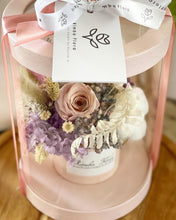 Load image into Gallery viewer, Flower Box To You (Preserved Flowers Roses Pink, Hydrangea Purple & Assorted Dried Flowers Collection)