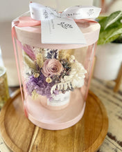 Load image into Gallery viewer, Flower Box To You (Preserved Flowers Roses Pink, Hydrangea Purple & Assorted Dried Flowers Collection)