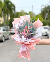 Load image into Gallery viewer, Prestige Bouquet To You (Pink Roses Silver Leaf Design)