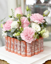Load image into Gallery viewer, Cake Style Flower Money Box To You (Pink Mixture Flower In Transparent Box Design)