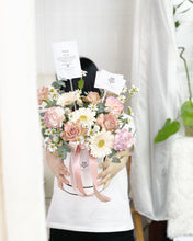 Load image into Gallery viewer, Flower Box To You (Daisy, Roses Cappuccino, Carnation Aurora Design )