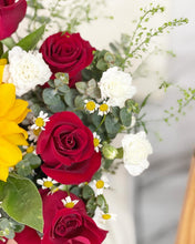 Load image into Gallery viewer, Flower Box To You (Sunflower Red Roses Design)