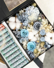 Load image into Gallery viewer, Flower Gift Cash Box To You (Blue Theme Design)