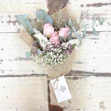 Load image into Gallery viewer, Signature Bouquet To You (Roses Pink Silver Leaf Design)