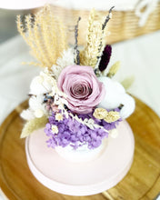 Load image into Gallery viewer, Flower Box To You (Preserved Purple Flowers Roses, Hydrangea & Assorted Dried Flowers Collection)