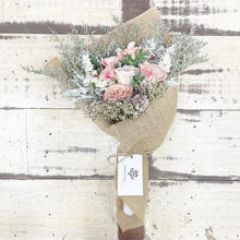 Load image into Gallery viewer, Premium Signature Bouquet To You (Cappuccino Roses Silver Leaf Design)