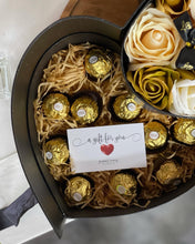 Load image into Gallery viewer, Valentines Everlasting Soap Flowers LOVE Box (Gold Champagne Ferraro Rocher Giftbox)