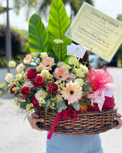 Load image into Gallery viewer, Extravagant Fruit Flower Basket To You (Purple Pink Color Design )