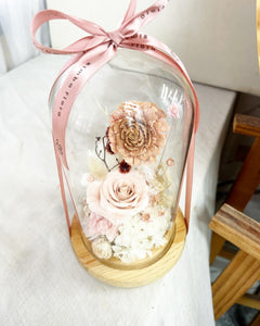Bell Jar Preserved Flower To You (Roses Pastel)
