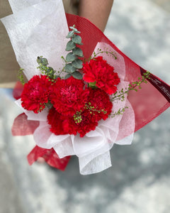 Signature Mother's Day Bouquet To You (Ruby Red Design-6 Stalks Carnations )
