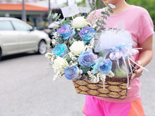 Load image into Gallery viewer, Fruit Flower Basket To You ( Tri-Blue Design)
