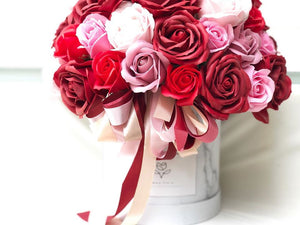 Everlasting Soap Flower Box To You- 66 Roses (Red Pink Theme)