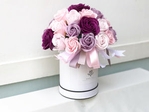 Everlasting Soap Flower Box To You - 33 Roses (Purple Design)