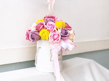 Load image into Gallery viewer, Everlasting Soap Flower Box To You -33Roses (Pink Purple Yellow Design)
