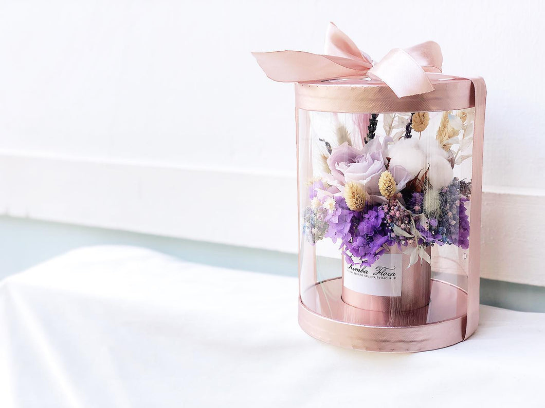 Flower Box To You (Preserved Flowers Roses, Hydrangea & Assorted Dried Flowers Collection)