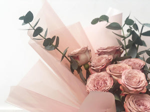 Prestige Bouquet To You (Cappuccino Roses & Eucalyptus)