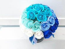 Load image into Gallery viewer, Everlasting Soap Flower Box To You - 33 Roses (Ombre Blue Design)
