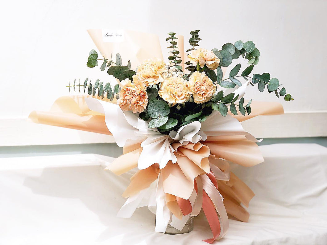 Prestige Bouquet To You (Cappuccino Carnation & Eucalyptus)
