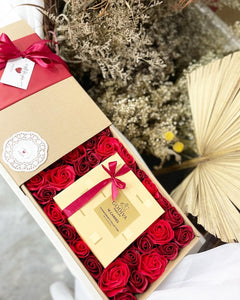 VDay 2023 Rimba Flora X Godiva Flower Box To You (Everlasting Soap Design)