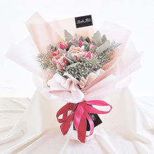 Load image into Gallery viewer, Prestige Bouquet To You (Roses, Silver Leaf, Baby Breathe)
