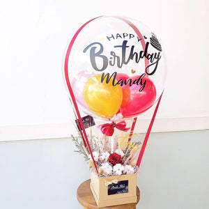 Everlasting Hot Air Baloon To You (Preserved Flower + Cotton Flower)
