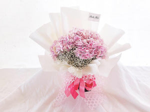 Prestige Bouquet To You (Pink Hydrangea & Baby Breathe)