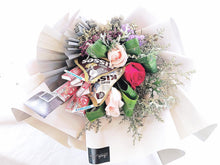Load image into Gallery viewer, Prestige Chocolates Bouquet To You (Roses, Casphia, Pandanus, Kisses &amp; Kit Kat)
