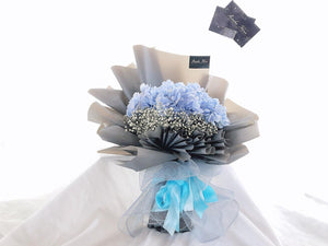 Prestige Bouquet To You (Blue Hydrangea & Baby Breath)