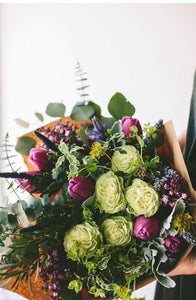 Rimba Prestige Bouquet To You (Roses, Tulip, Veronica, Hyacinth, Eucalyptus, Astranti)
