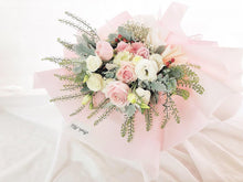 Load image into Gallery viewer, Prestige Bouquet To You (Roses, Eustoma, silver Leaf, Berry, Baby Breathe)
