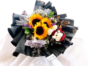 Prestige Bouquet To You (Sunflower, Statice, Casphia, Baby Breathe)