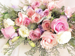 Prestige Bouquet To You (Eustoma, Eryngium, Roses, Casphia, Spray Carnation)