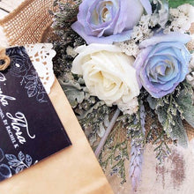Load image into Gallery viewer, Signature Bouquet To You (Roses in Blue Silver Leaf Design)
