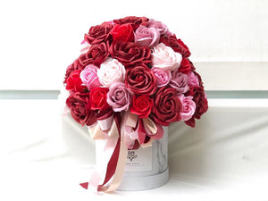 Everlasting Soap Flower Box To You- 66 Roses (Red Pink Theme)
