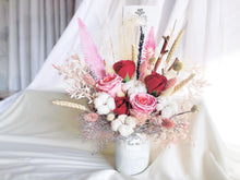 Load image into Gallery viewer, Preserved Flowers To You (Preserved Roses, Cotton Flower, Pampas, Ruscus, Wheat, Bunny Tail)
