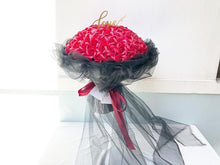Load image into Gallery viewer, Valentines Everlasting Soap Flower Bouquet Box To You- 99 Roses (Red)
