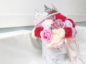 Everlasting Soap Flower Box To You- 33 Roses Mix Carnation