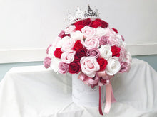 Load image into Gallery viewer, Everlasting Soap Flower Box To You- 99 Roses (Red Pink White Theme)
