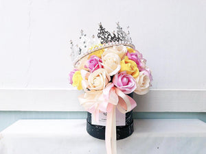 Everlasting Soap Flower Box To You- 33 Roses (Champagne Pink Theme)