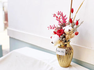 Preserved Flowers Vase To You (1 Rose Design Red)