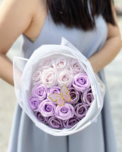 Load image into Gallery viewer, Everlasting Soap Flower Bouquet To You -18 Ombre Purple
