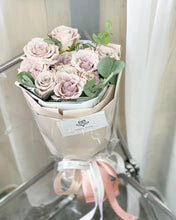 Load image into Gallery viewer, Russian Wrap Bouquet To You  (Roses Menta &amp; Eucalyptus  Design) (Small 6 Roses)
