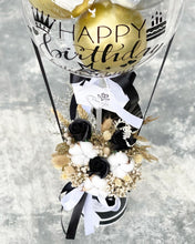 Load image into Gallery viewer, Hot Air Ballon You (Everlasting Soap Flowers Black Gold Design)
