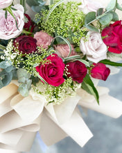 Load image into Gallery viewer, Prestige Bouquet To You  (Red, Quicksand &amp; Cappuccino Roses Design) (Standard 12 Roses)
