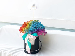 Flower Box  To You  (Rainbow Baby Breath Design)