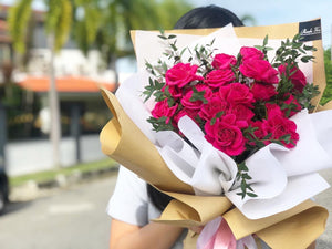 Prestige Bouquet To You  (Spray Roses Eucalytus Design)