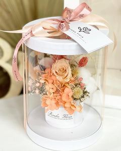 Preserved Flower Box To You Roses (Coral Rose & Hydrangea Design)